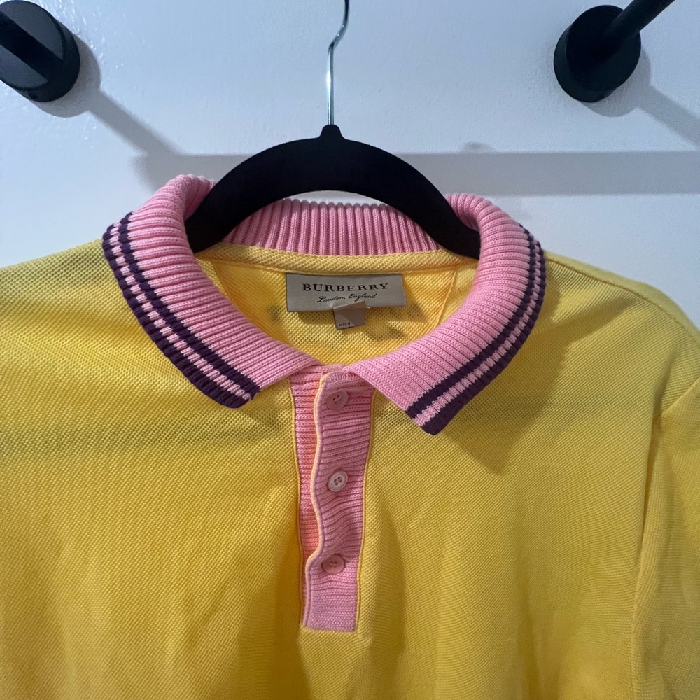 Burberry Polo Shirt in Yellow and Pink